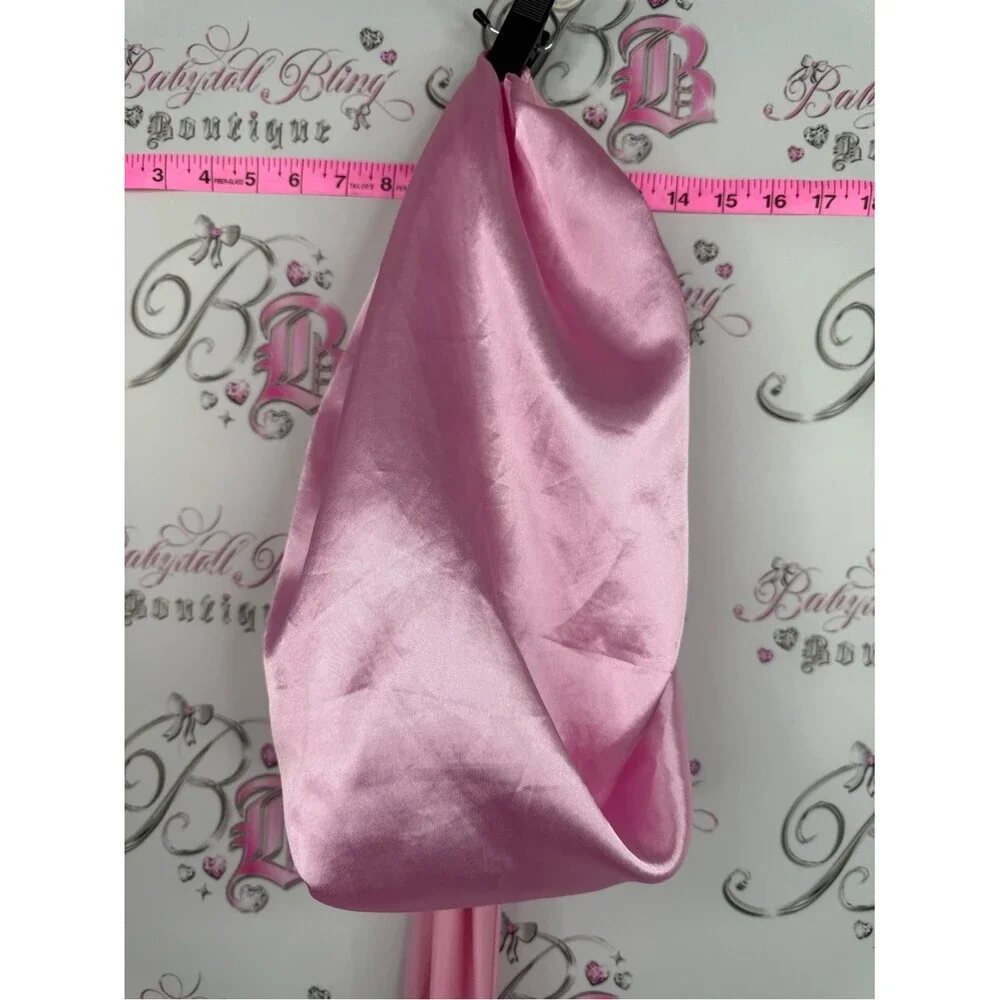 Hair turban wrap sleeping lounge shiny Satin Pink Durag Headwrap